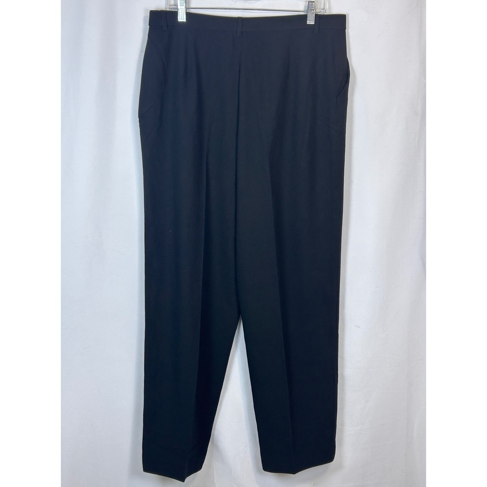 Dialogue Essentials Womens Black Straight Leg Dress Pants Size 16 Wool Mix - Picture 5 of 7
